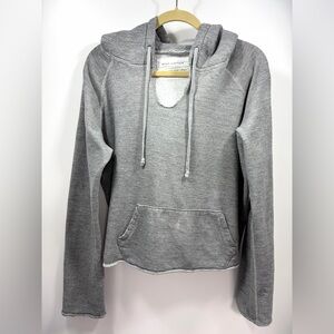 Nili Lotan Cropped Hoodie XL
Gray Raw Edge Sweatshirt Made
USA Oversized